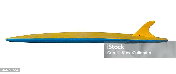 Vintage 70s Foam Surfboard Isolated On White Stock Photo - Download Image Now - 2015, 70-79 Years, Active Lifestyle