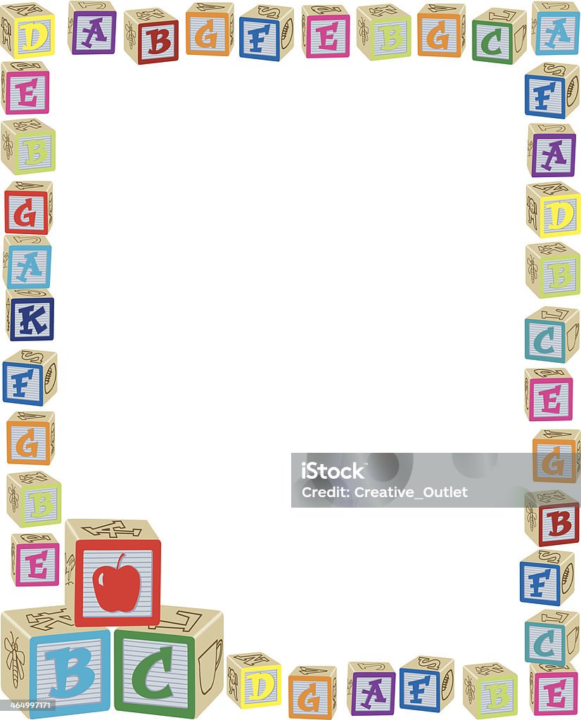 Alphabet Blocks Frame Alphabet Blocks Frame C Stock Illustration - Download Image Now ...
