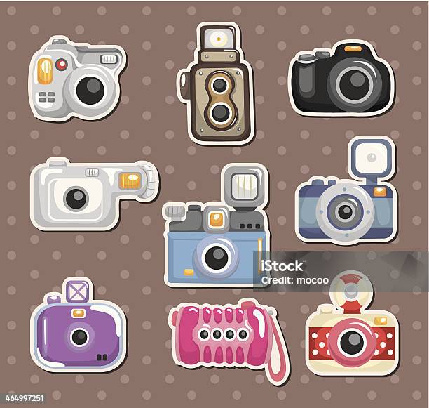 Camera Stickers Stock Illustration - Download Image Now - Analog ...