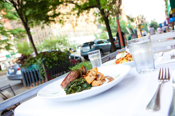 Duck Breast Dish at Outdoor Cafe