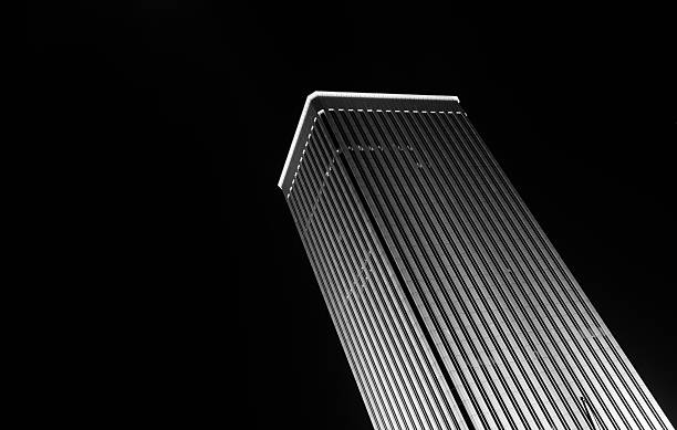 istock Torre Picasso business building illuminated at night in Madrid 465005281
