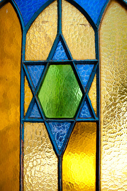 istock Stained glass star of david 465009604