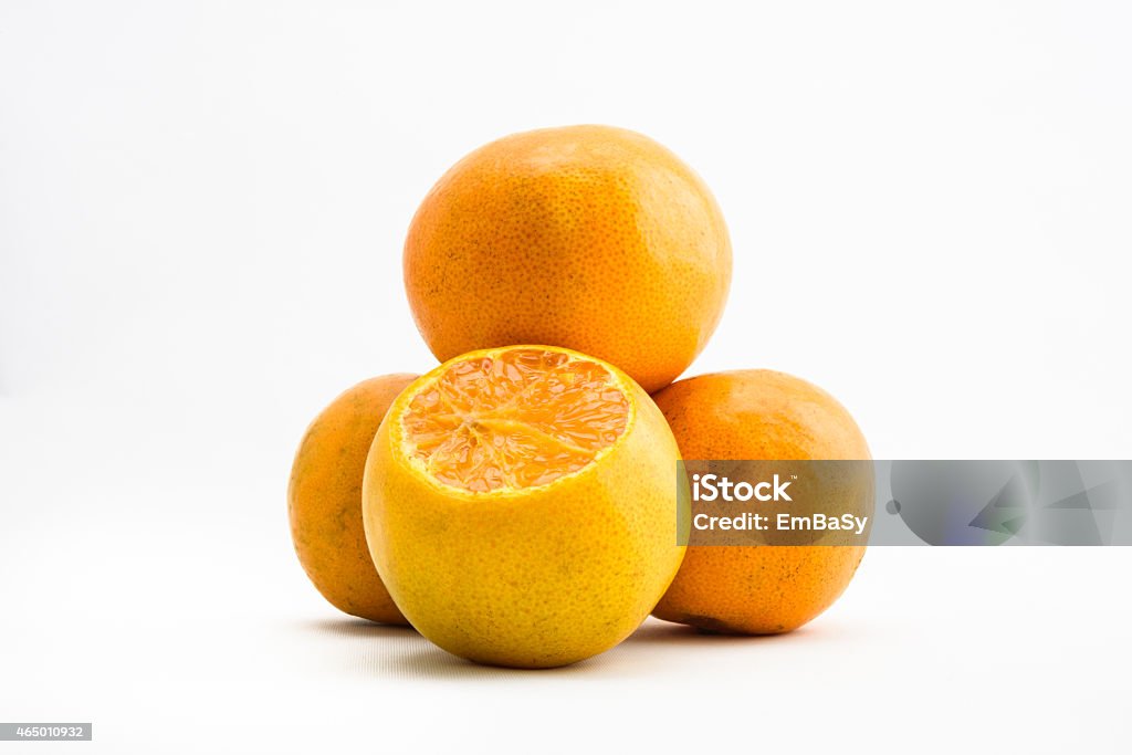 Orange on a white background 2015 Stock Photo