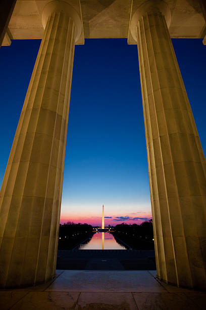 istock Washington Monument at Sunrise Across Reflecting Pool 465012016