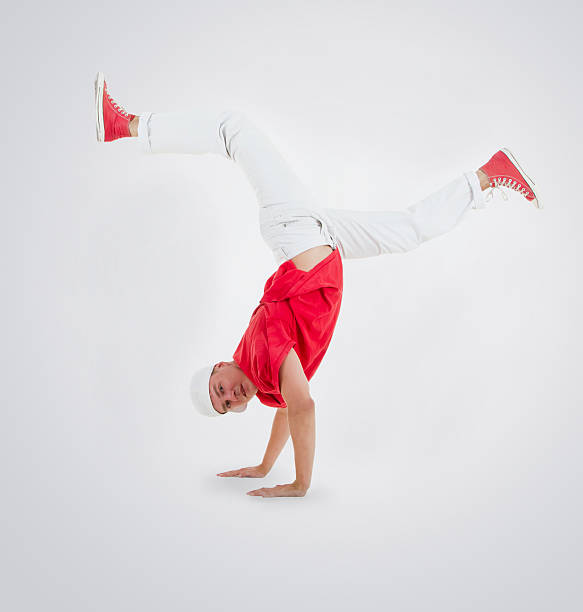 istock Teenager dancing breakdance in action 465014711
