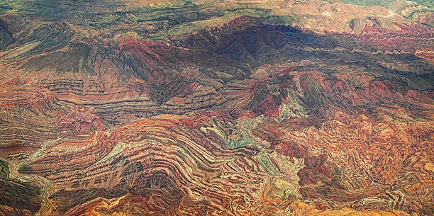 Aerial view of Iranian mountains