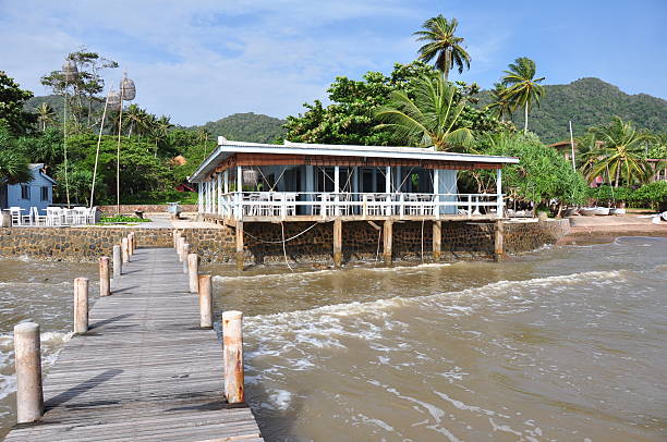 Bridge on the sea, Cambodia.