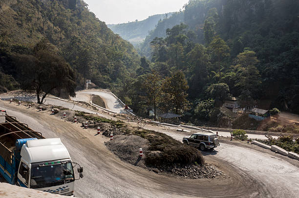 istock Curvy Road from Mandalay to Lashio 465015667