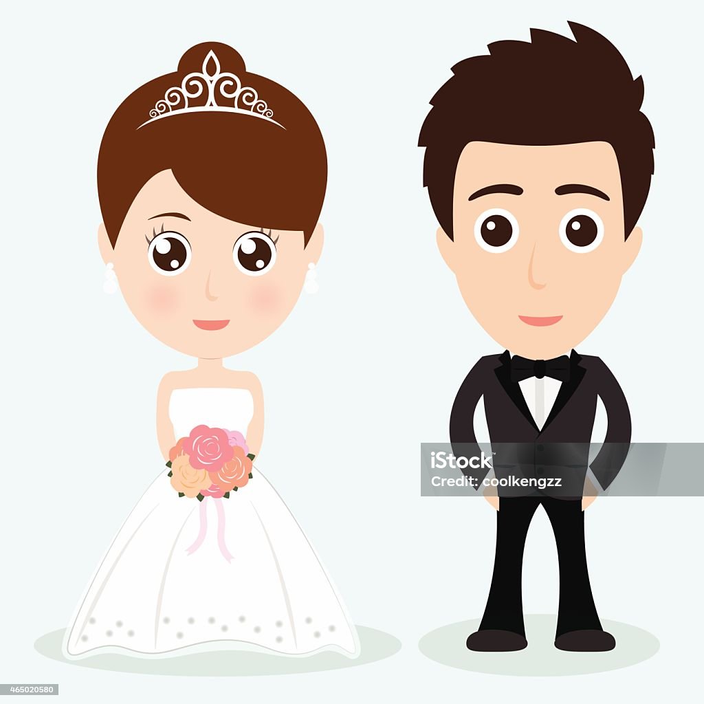 wedding cartoon character eps 10 vector illustration 2015 stock vector
