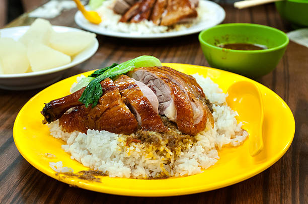 Roasted duck is a popular dai pai dong dish in Hong Kong.