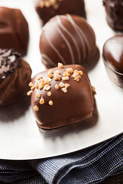 istock Gourmet Fancy Dark Chocolate Truffle Candy 465027501