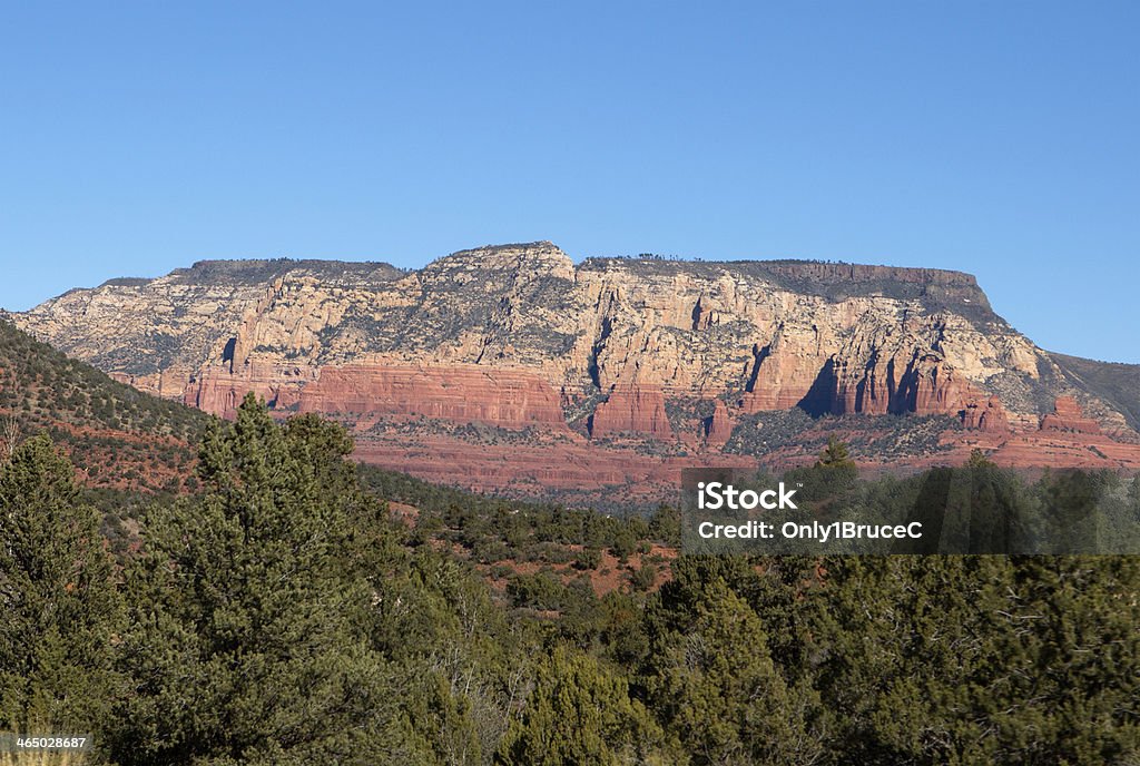 Red Rock Range Flipside View of the red rock range rock formation in Sedona Arizona from the backside Arizona Stock Photo