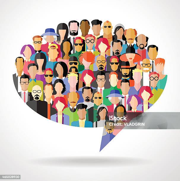 Avatar People In The Form Of Speech Bubble Stock Illustration - Download Image Now - Group Of People, People, Discussion
