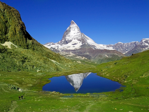 Clear beautiful view of Matterhorn, Zermatt, Switzerland landmark