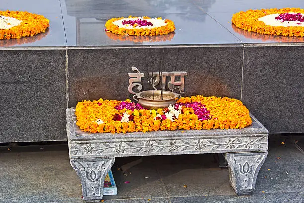 Photo of Detail of Mahatma Gandhi memorial