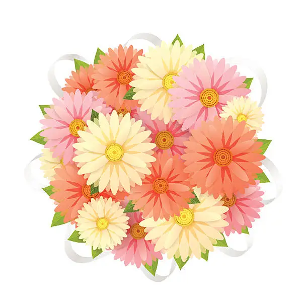 Vector illustration of Bouquet of flowers