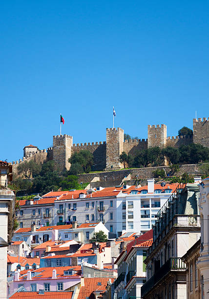 istock Alfama district buildings and castle in Lisbon 465032104