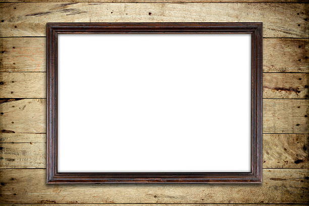 istock old picture frame on wood background 465032126