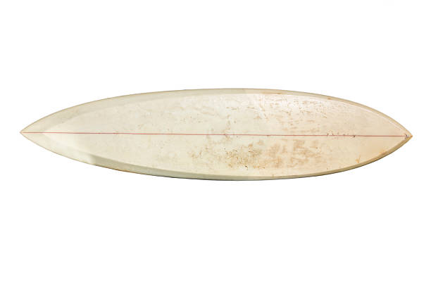 istock Vintage 80's Surfboard isolated on white 465032756