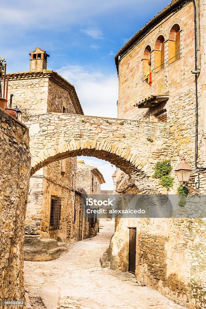 Peratallada Small mediterranean spain village, Peratallada. 2015 Stock Photo