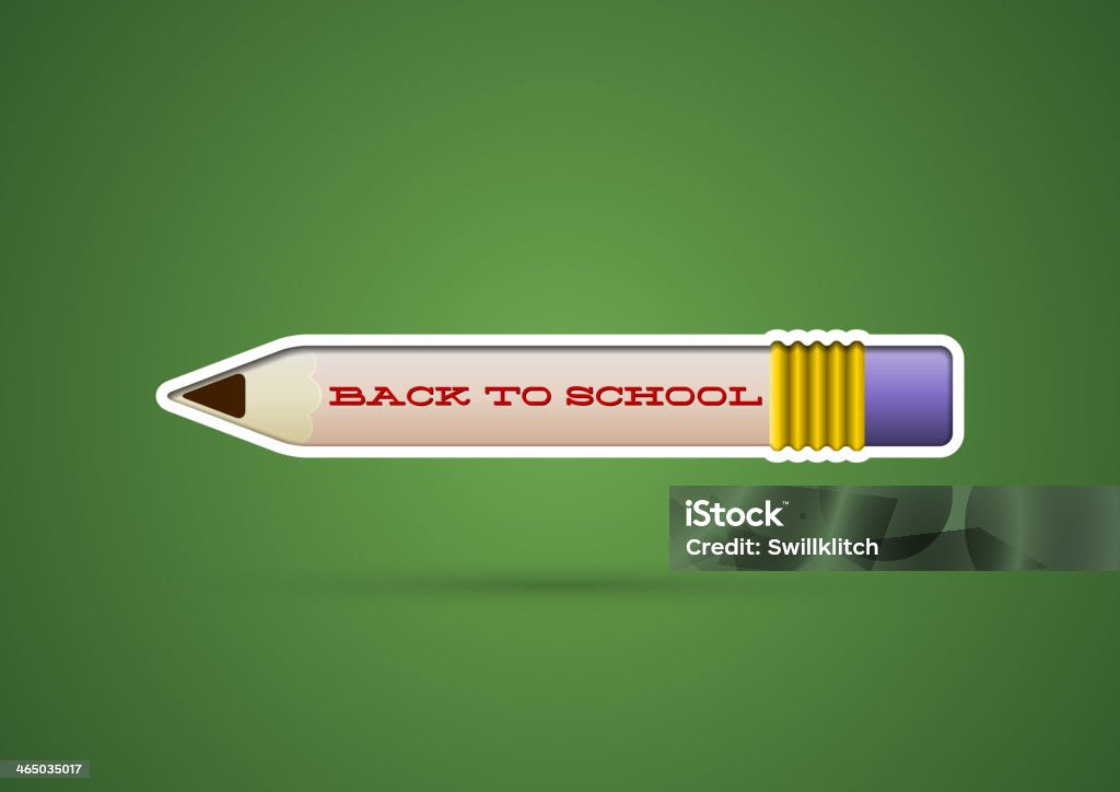 Pencil sticker with eraser Pencil sticker with eraser on the blackboard. All font licenses are checked. Animal Back stock vector