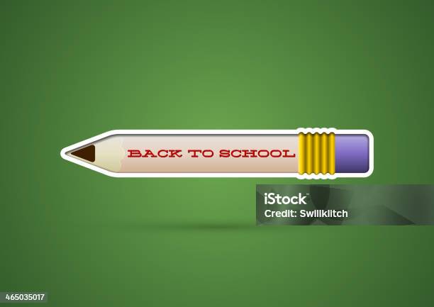 Pencil Sticker With Eraser Stock Illustration - Download Image Now - Animal Back, Animal Pen, Art