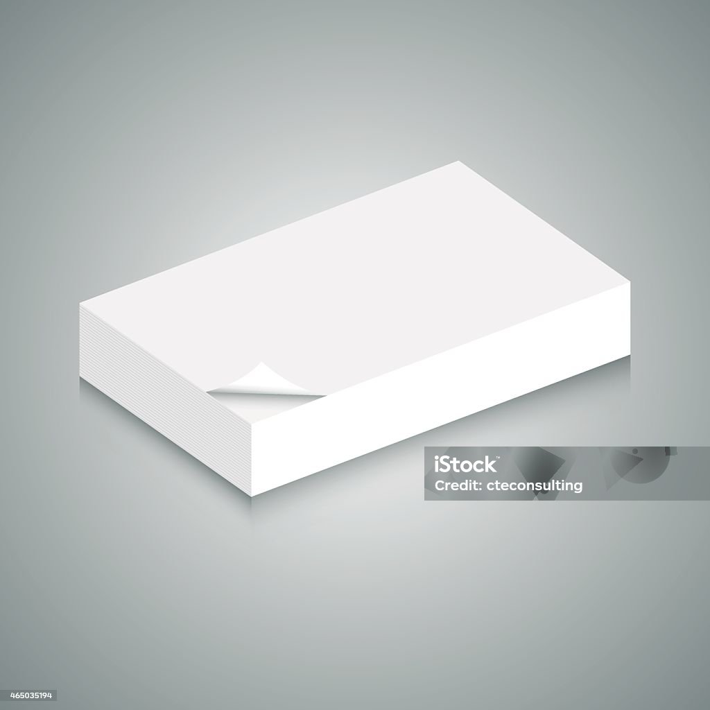 3d Stack Paper 3d Blank Paper Stack Stock Illustration - Download Image Now - 2015 ...