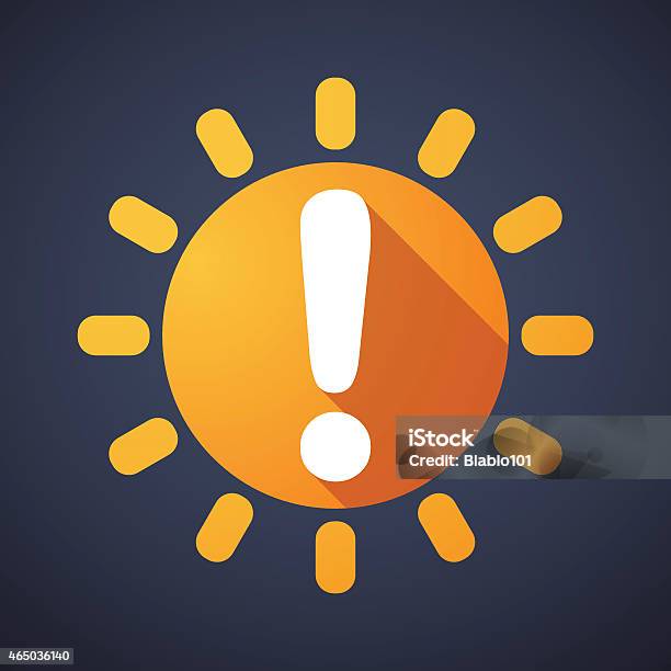 Sun Icon With A Survey Sign Stock Illustration - Download Image Now - 2015, Abstract, Advice