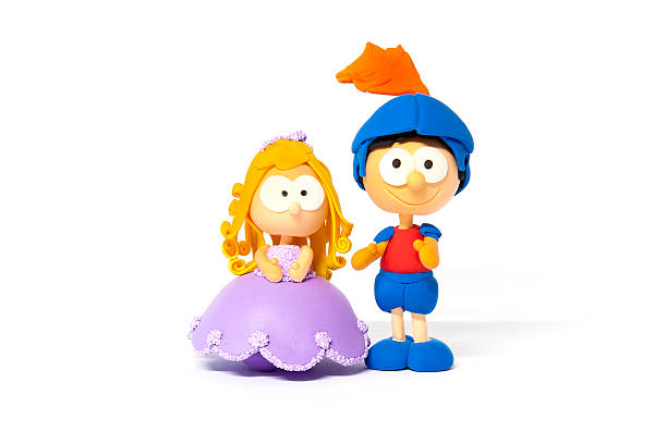 istock Princess and prince on white 465040288