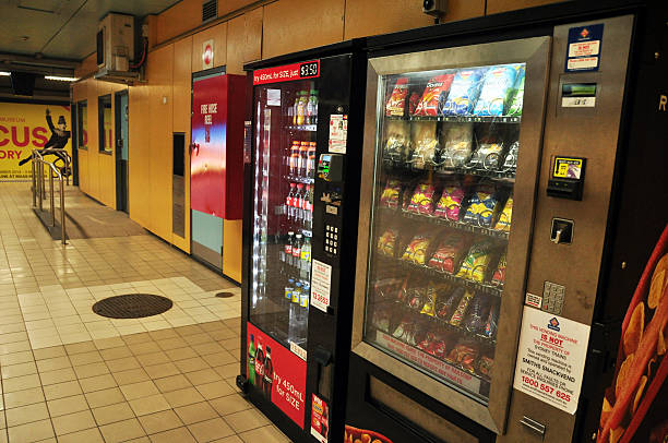 Vending machine in Subway Train at Sydney stock photo