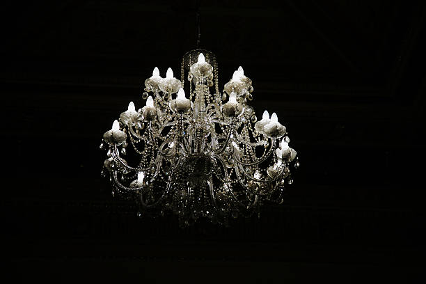 istock chandelier with crystal pendants 465045906