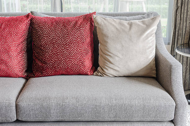 istock red pillows on sofa in living room 465047794