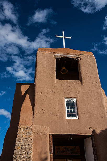 istock Adobe mission church in Norther New Mexico 465048252