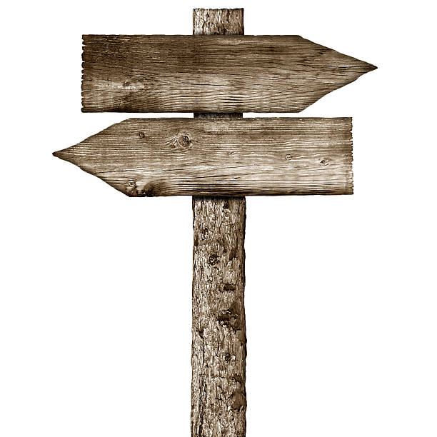 istock wooden signpost isolated on a white background 465048663