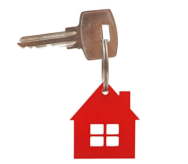 istock Keys to a new house isolated on white 465048773