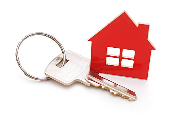 istock House shaped keychain isolated on white background 465048863