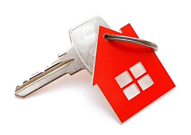 istock House shaped keychain isolated on white background 465048881