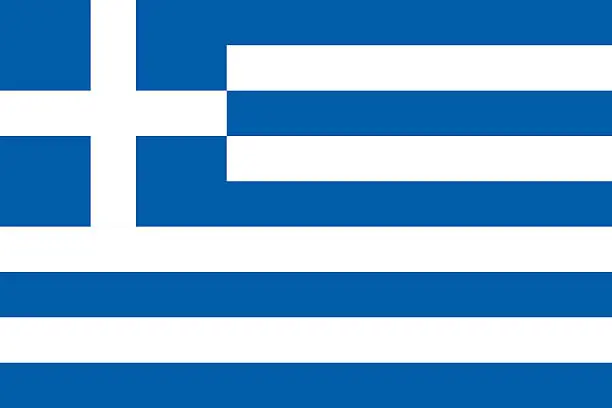 Vector illustration of Flag of Greece