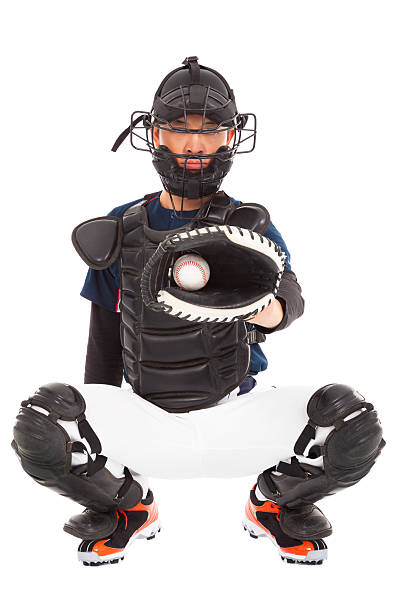 istock Baseball Player, Catcher, catching  a ball 465049471
