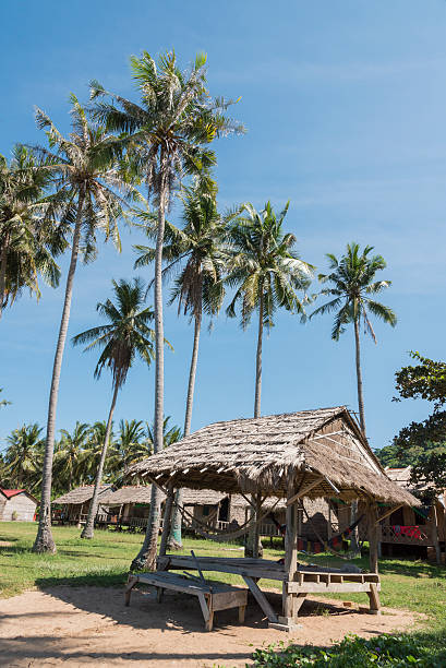 istock Bungalows on Paradise Beach – Rabbit island, Cambodia. 465049606