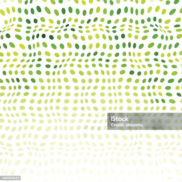 Ilustración de Abstract Green Polka Dot Patrón De Fondo De Onda y más Vectores Libres de Derechos de 2015 - 2015, Abstracto, Belleza