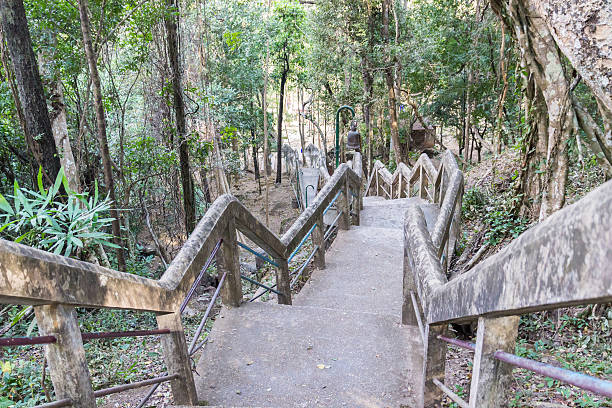 istock the stairway for going up and down the hill 465054738