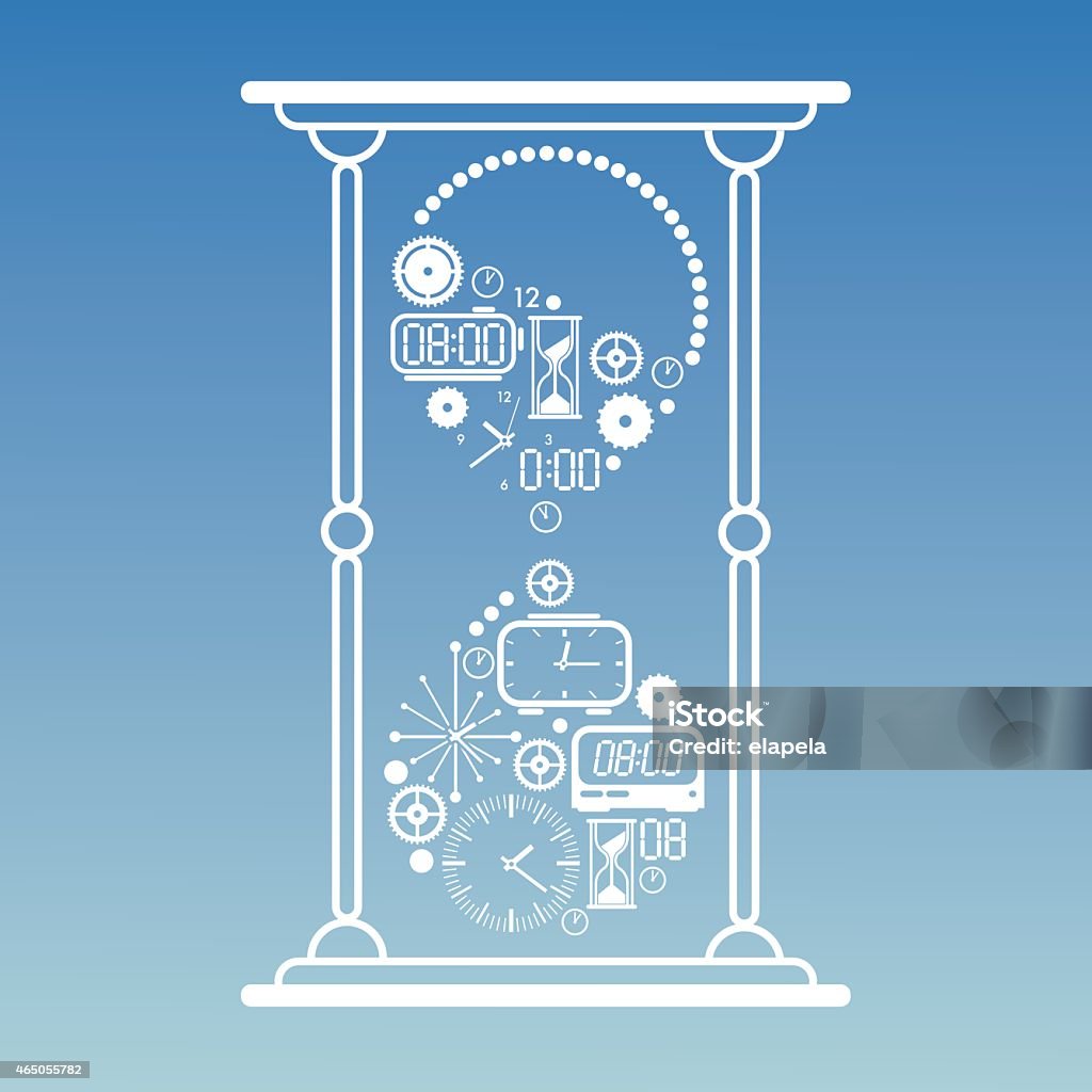 Reloj de arena - arte vectorial de 2015 libre de derechos