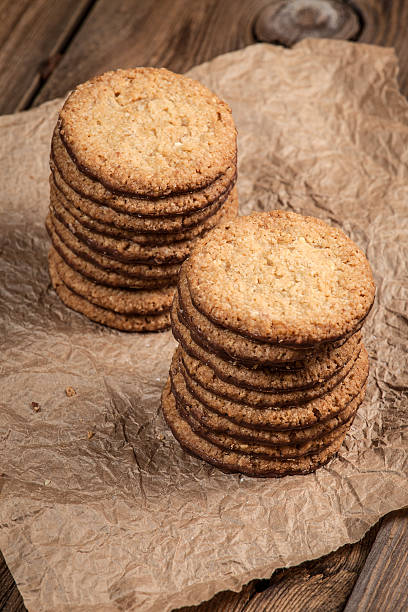istock Oatmeal cookies in chocolate sauce. 465056900