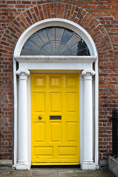 istock Yellow Georgian Door 465057054