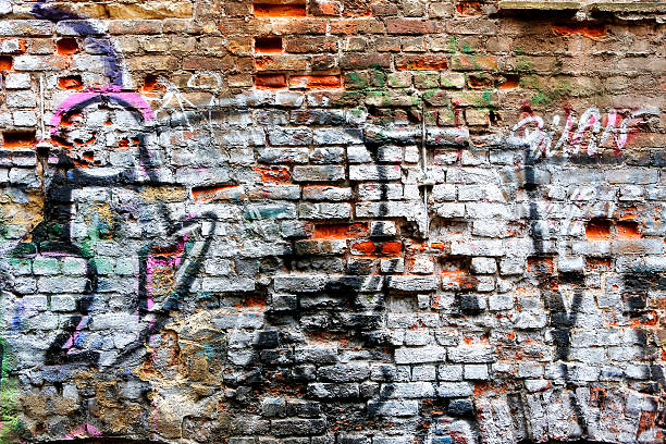 Graffiti Graffiti on wall graffiti brick wall dirty wall stock pictures, royalty-free photos & images