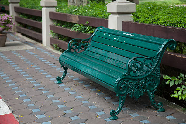 istock Chair of bench in park. 465057721