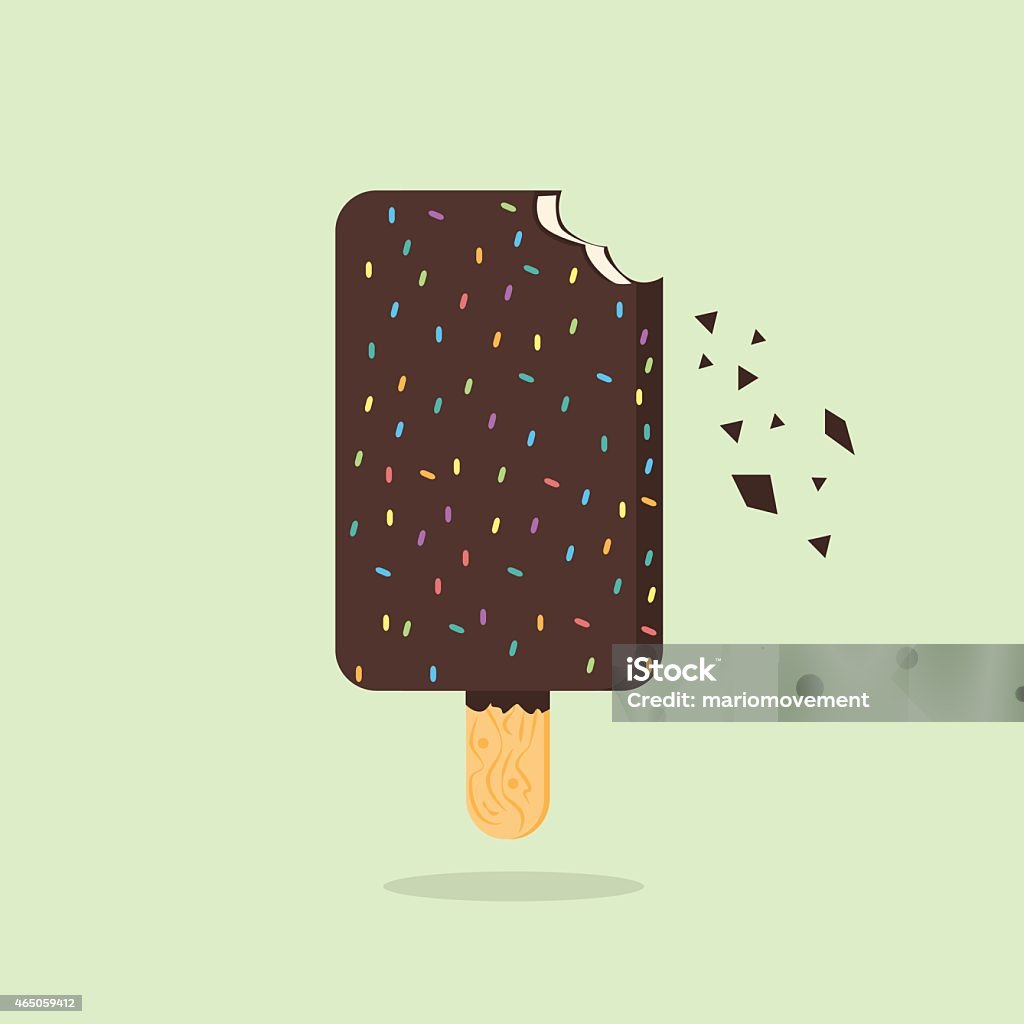 Ice cream bite Ice cream bite - chocolate, vanilla and crumbs 2015 stock vector