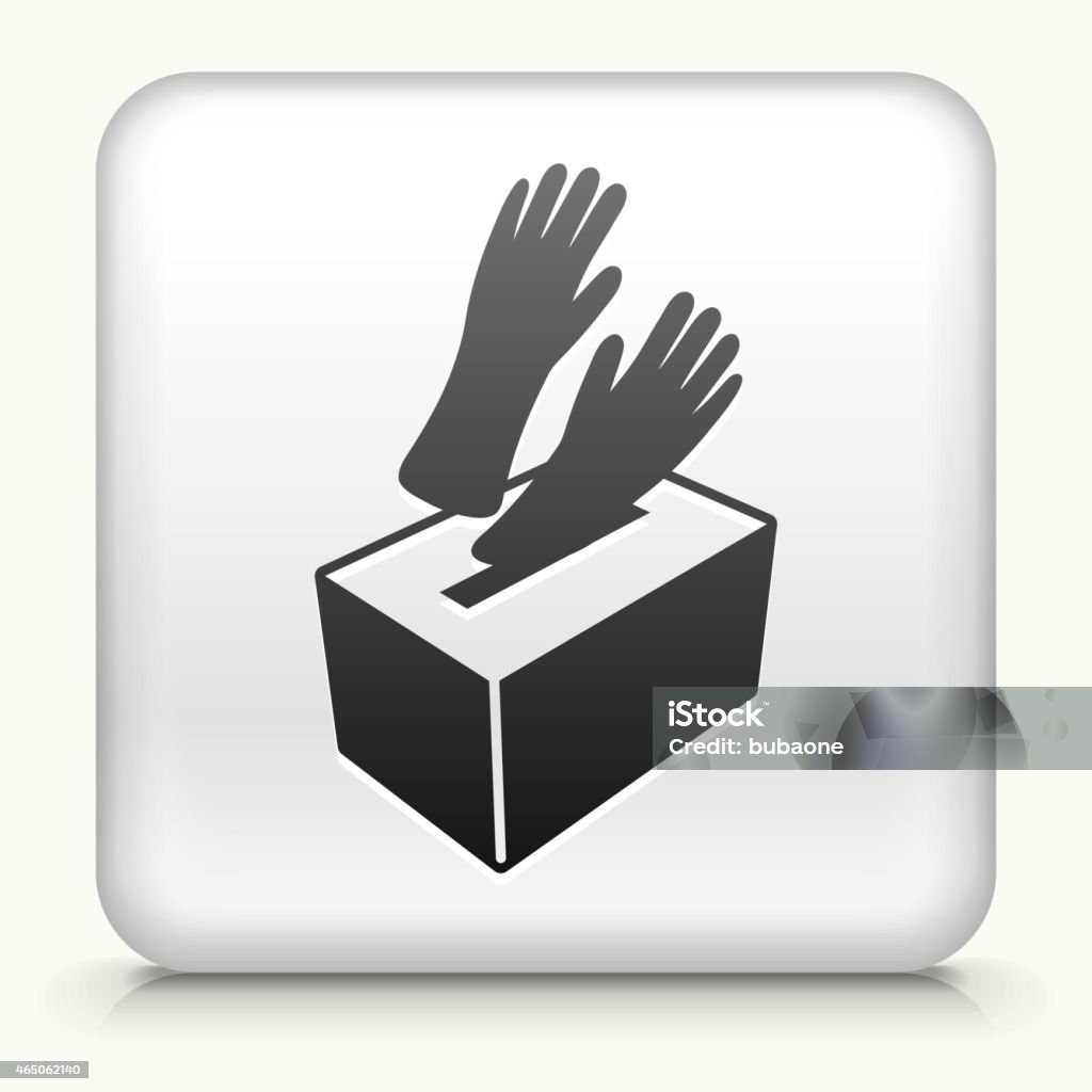 Botón cuadrado con caja de manipulación de arte vectorial libre de derechos - arte vectorial de 2015 libre de derechos