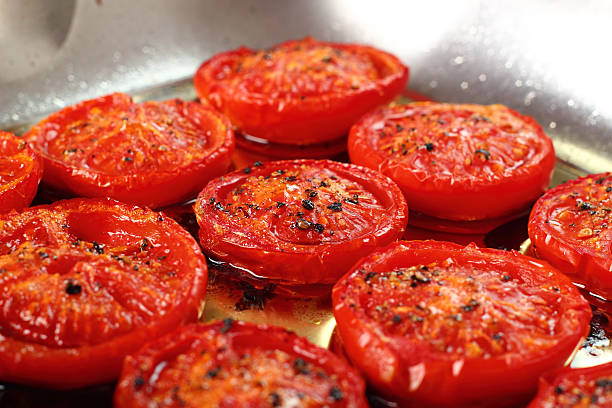 istock A pan of slow roasted tomatoes 465062233